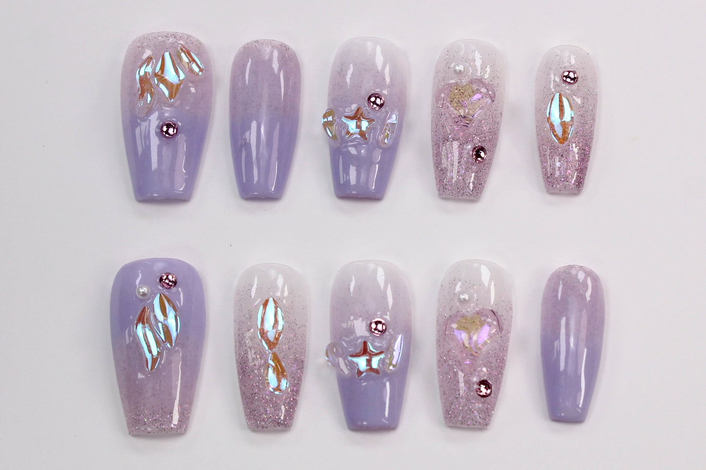 Lavender Dreaming (Handmade Press on Nails) - Summer Collection