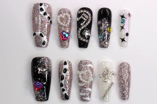 Bling Me Out (Handmade Press on Nails) - Y2K Collection