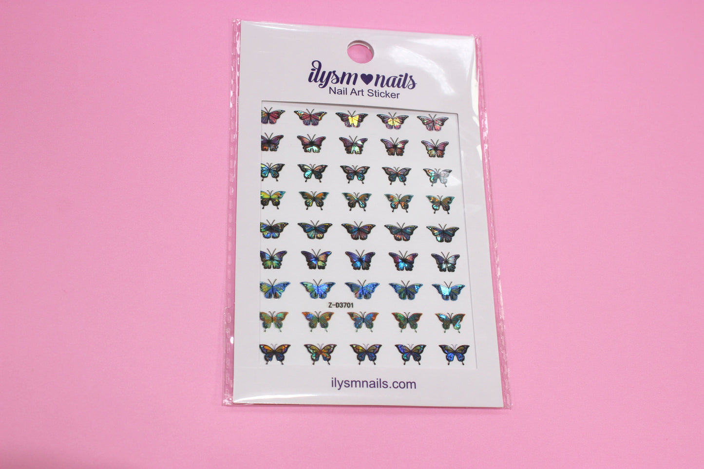 Nail Art Stickers - Holographic Butterflies