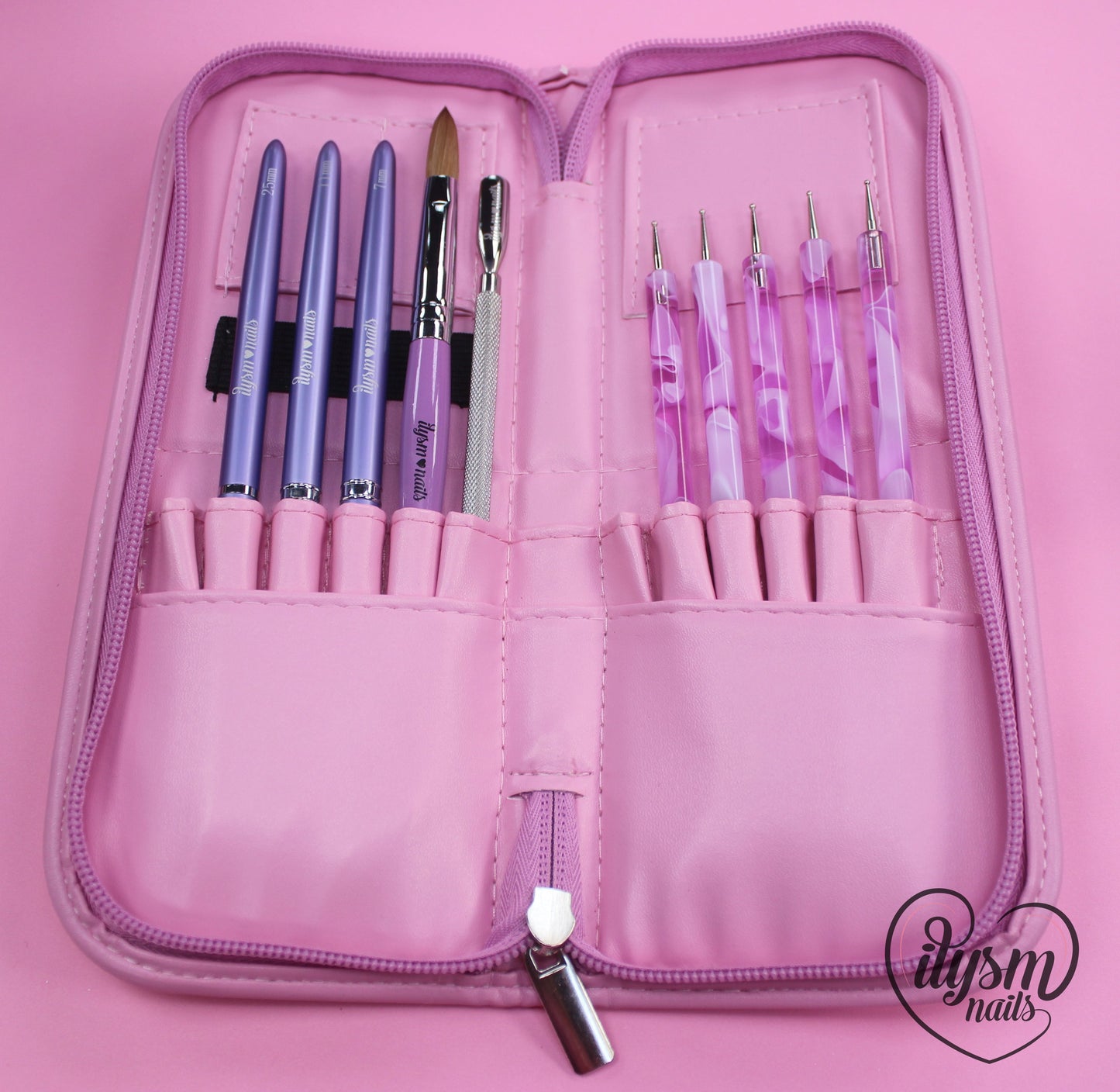 Nail Art Brush & Tool Set (with Zipper Bag)