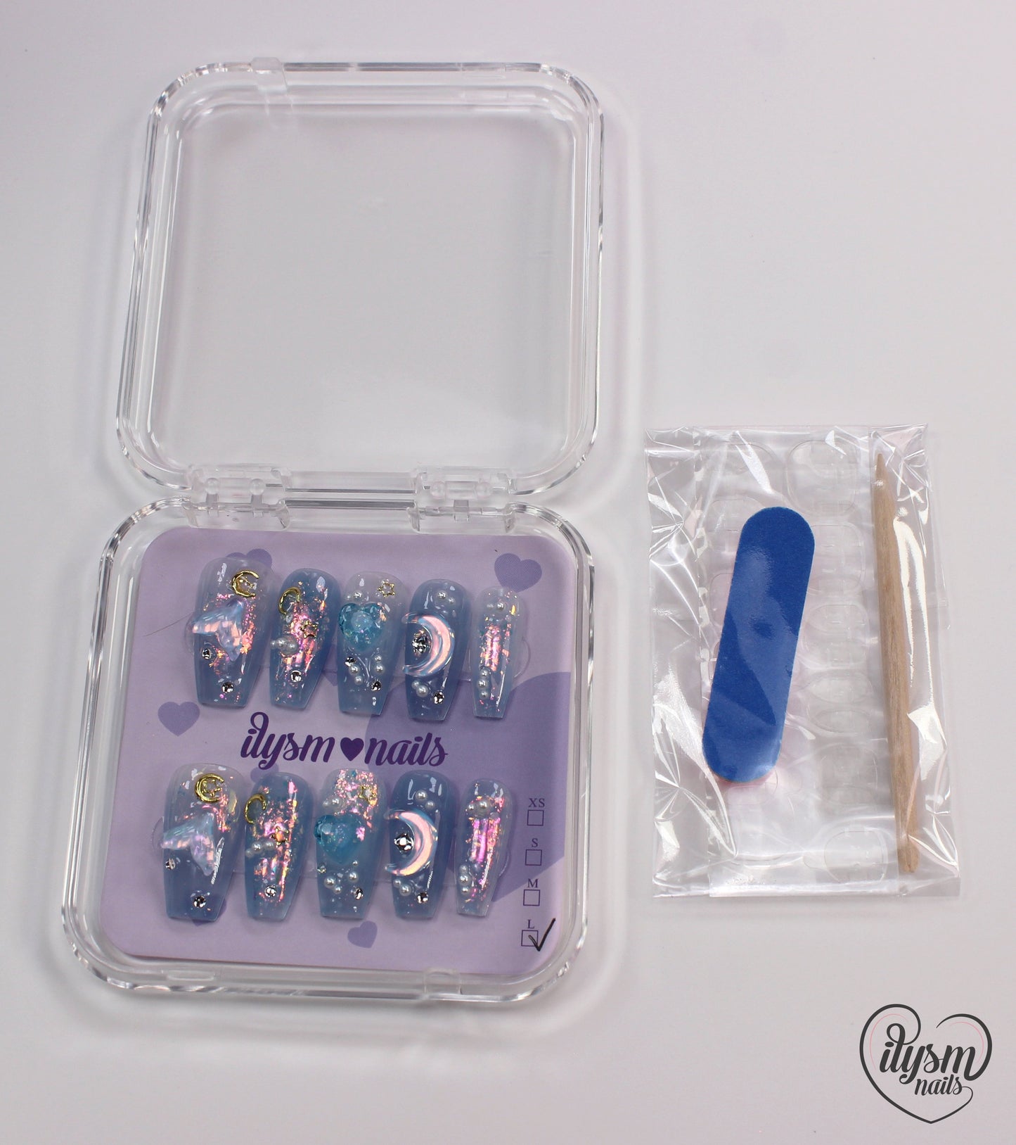 Mermaid Moon (Handmade Press on Nails) - Summer Collection