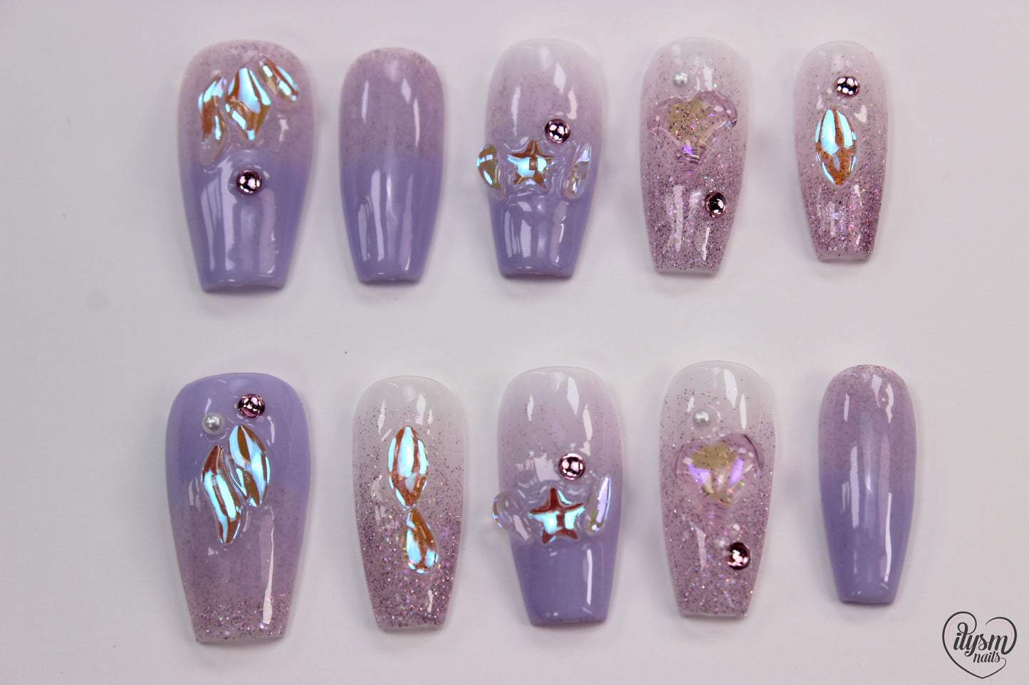 Lavender Dreaming (Handmade Press on Nails) - Summer Collection