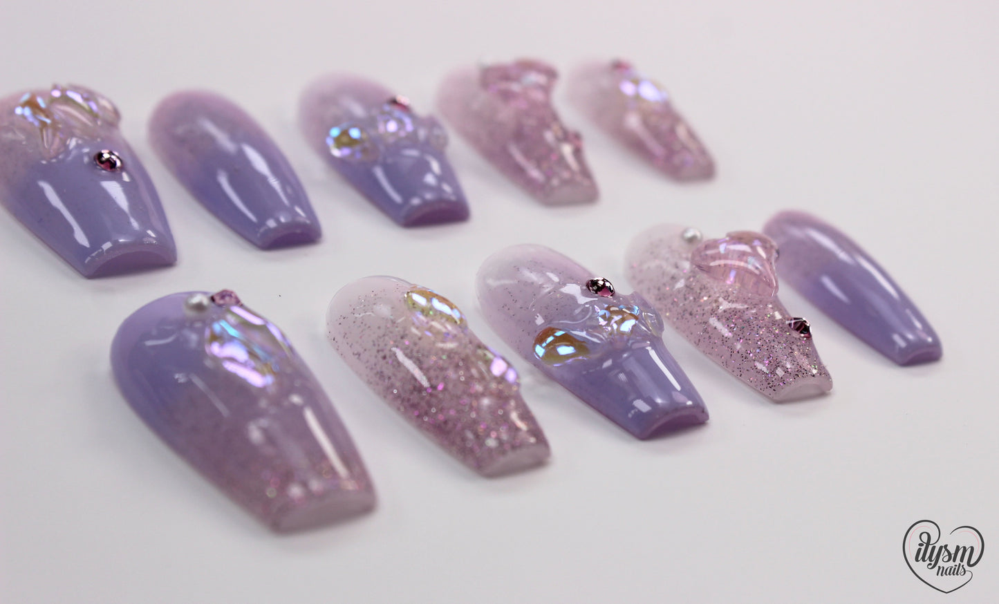 Lavender Dreaming (Handmade Press on Nails) - Summer Collection