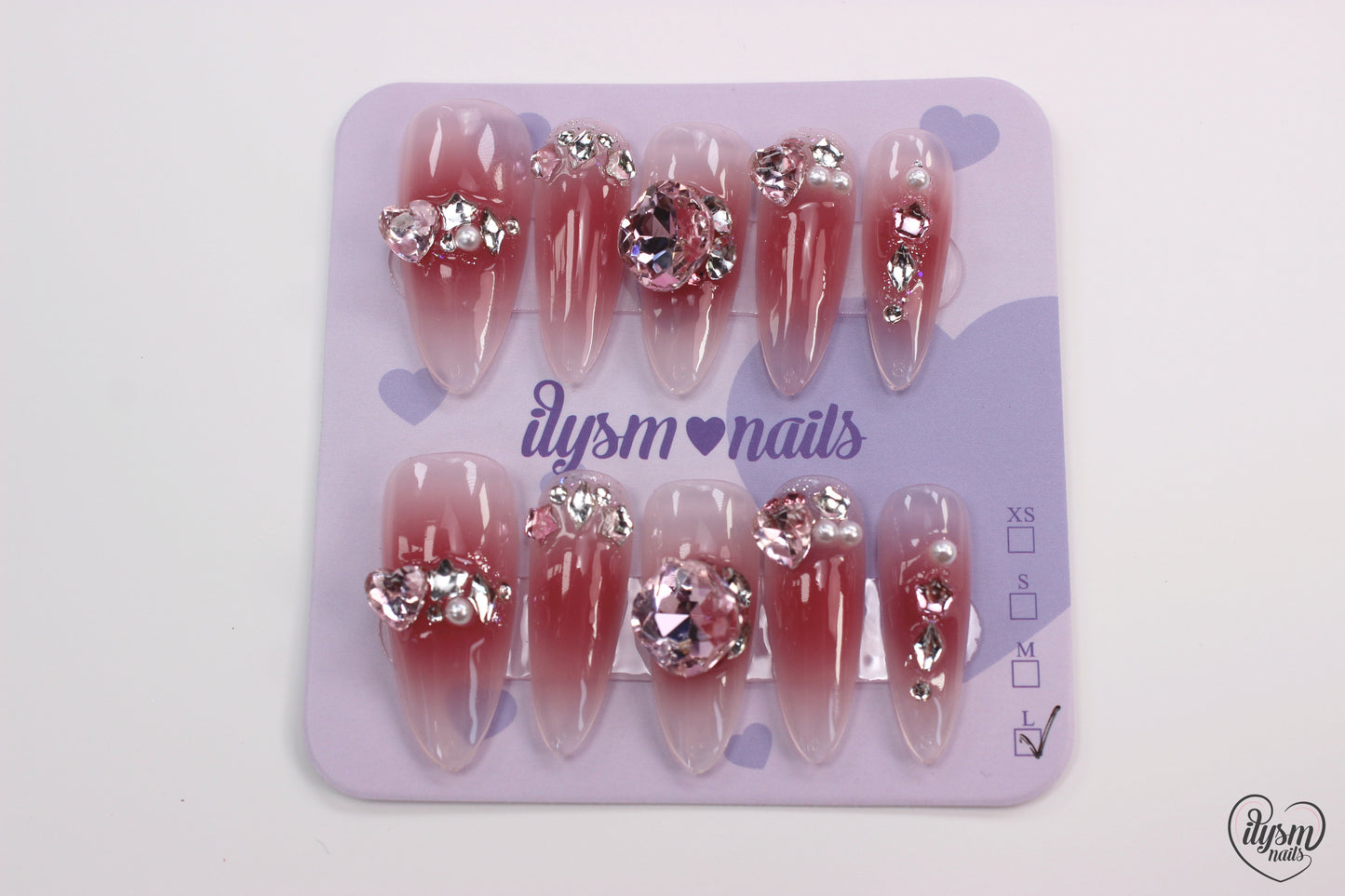 Blushing Bling (Handmade Press on Nails) - Summer Collection