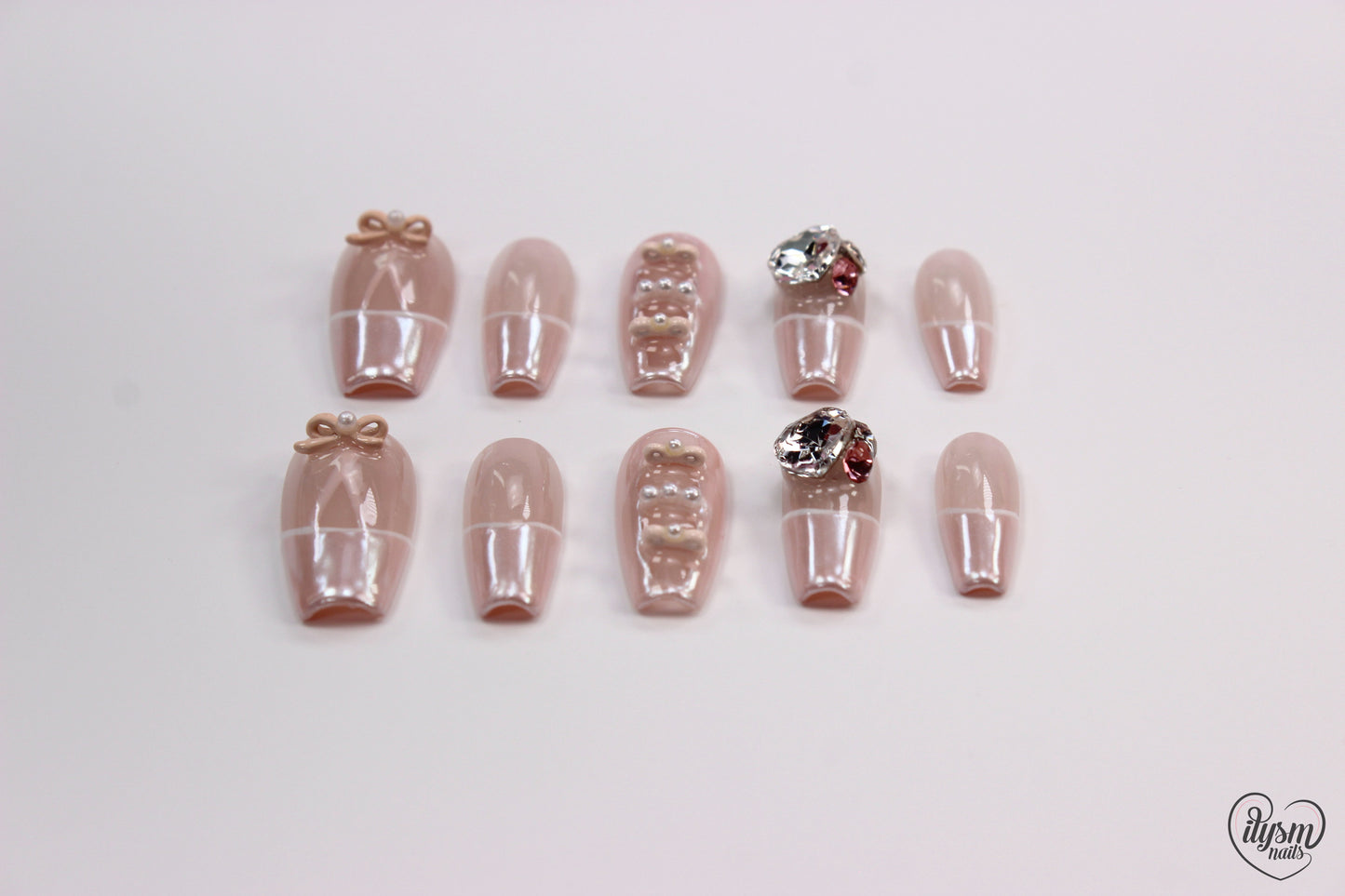 Coquette Ballerina (Handmade Press on Nails) - Summer Collection