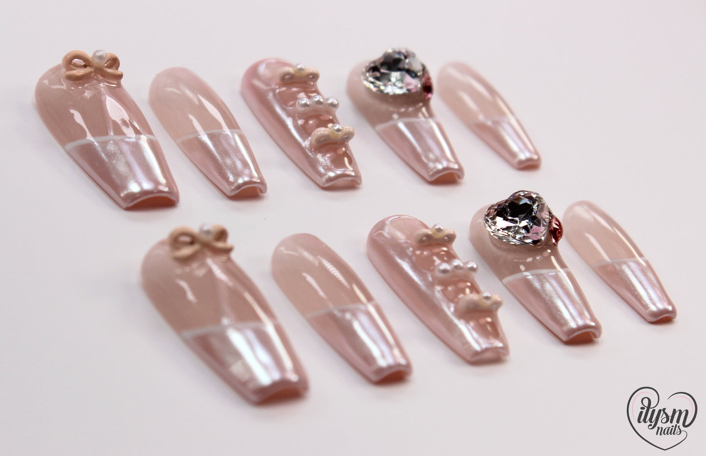 Coquette Ballerina (Handmade Press on Nails) - Summer Collection