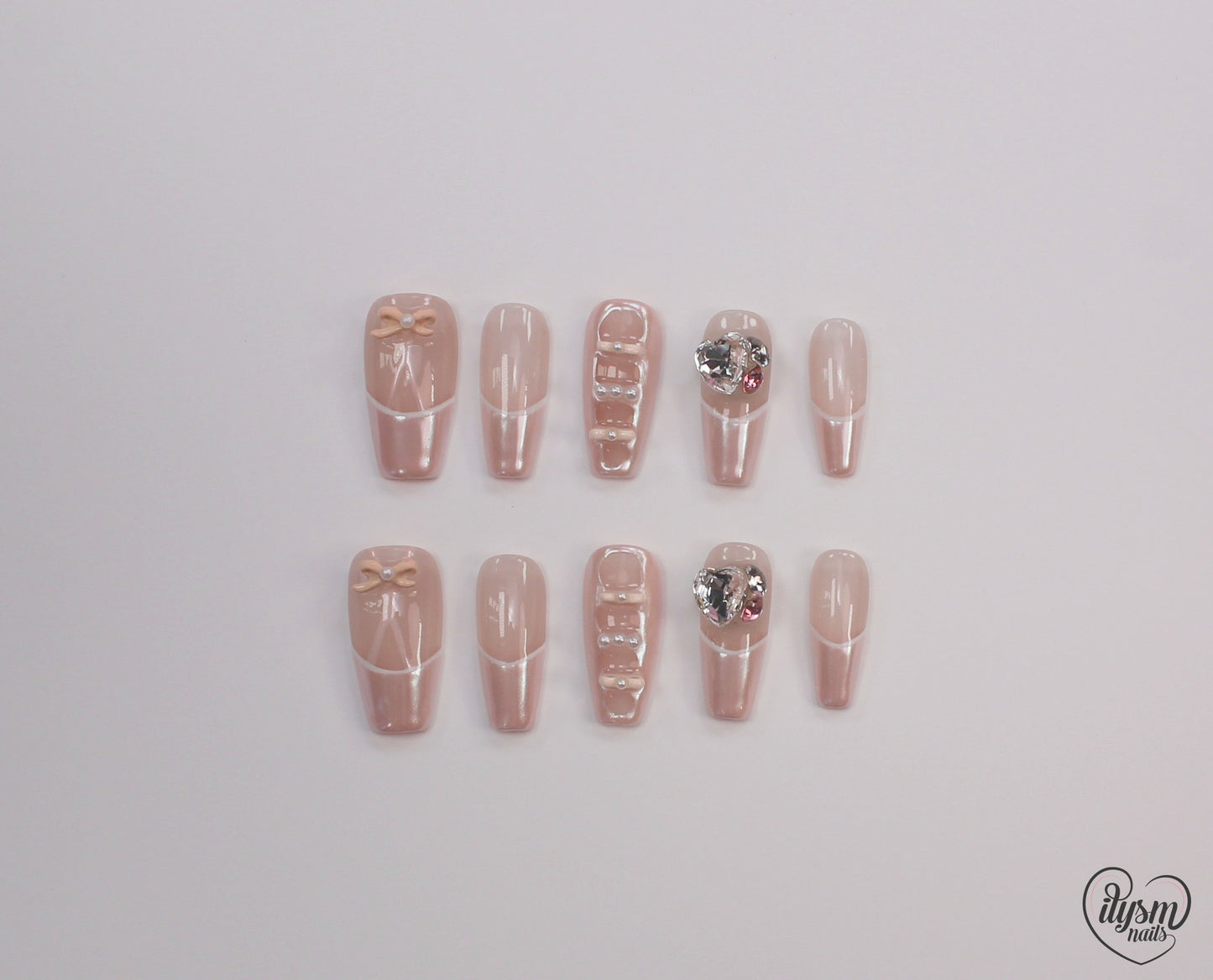 Coquette Ballerina (Handmade Press on Nails) - Summer Collection