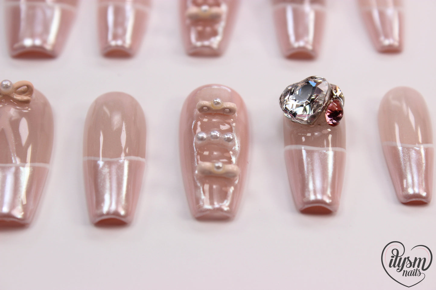 Coquette Ballerina (Handmade Press on Nails) - Summer Collection