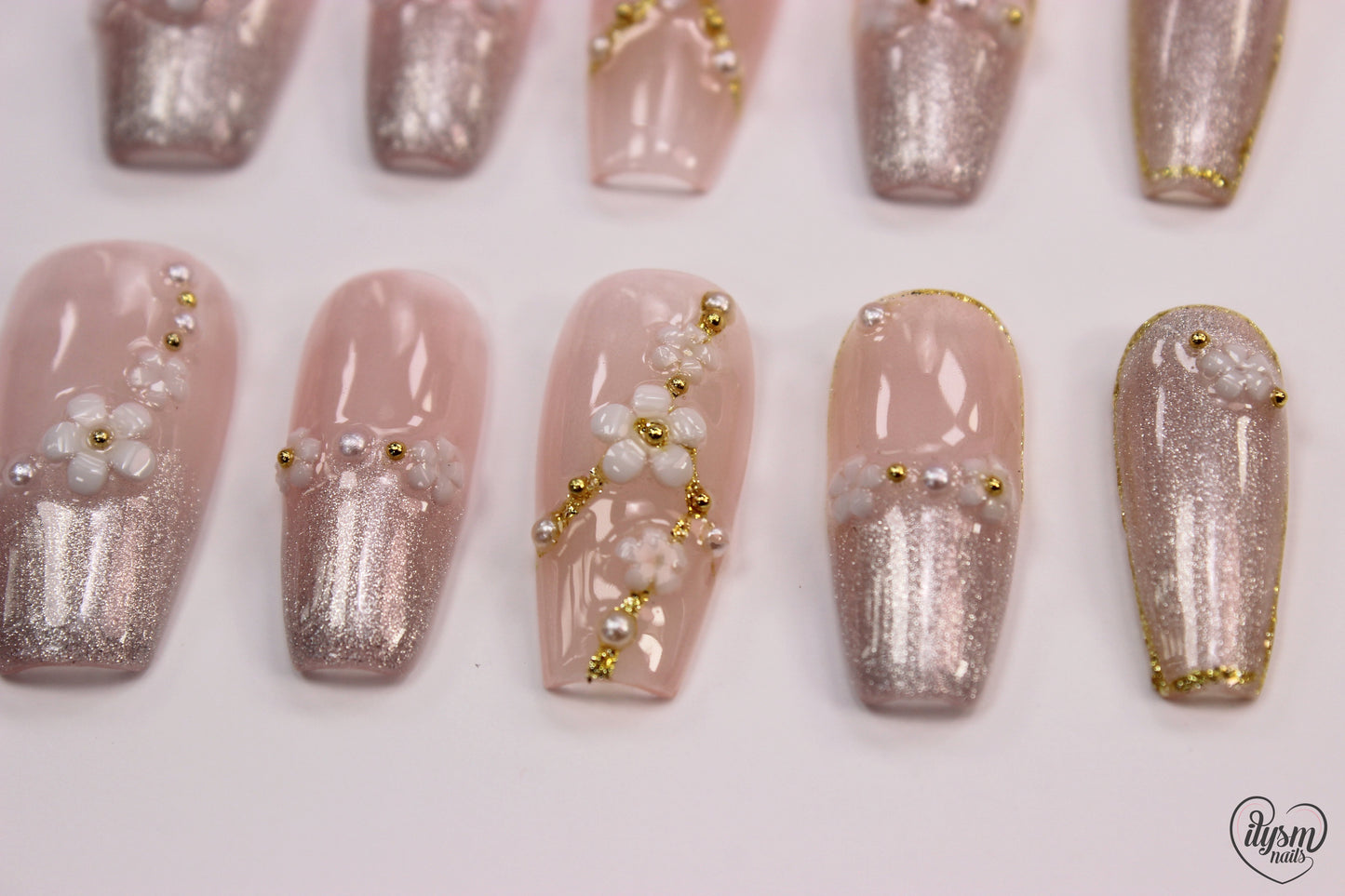 Glam Gardenia (Handmade Press on Nails) - Summer Collection