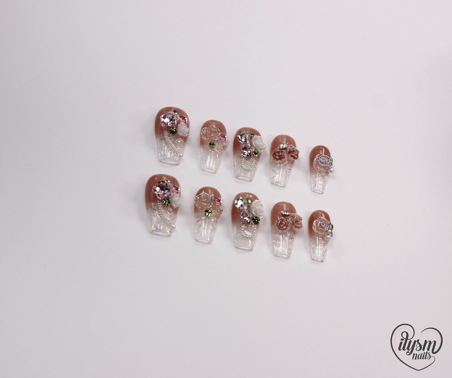 Mama Roses (Handmade Press on Nails) - Summer Collection