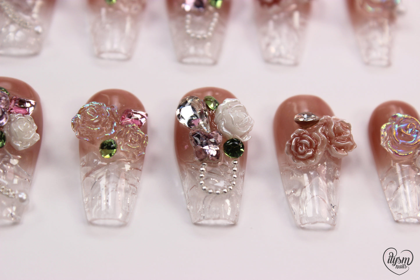 Mama Roses (Handmade Press on Nails) - Summer Collection