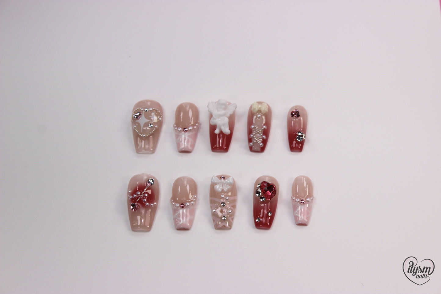 Little Angel (Handmade Press on Nails) - Summer Collection