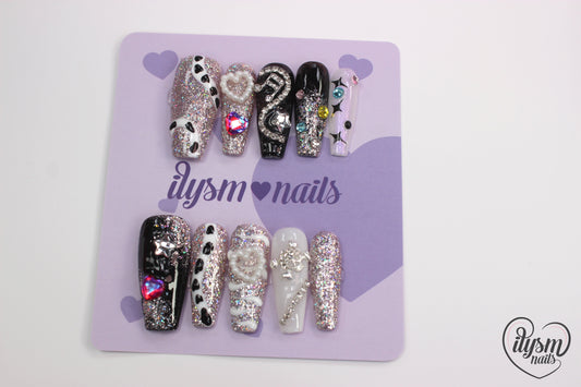 Bling Me Out (Handmade Press on Nails) - Y2K Collection