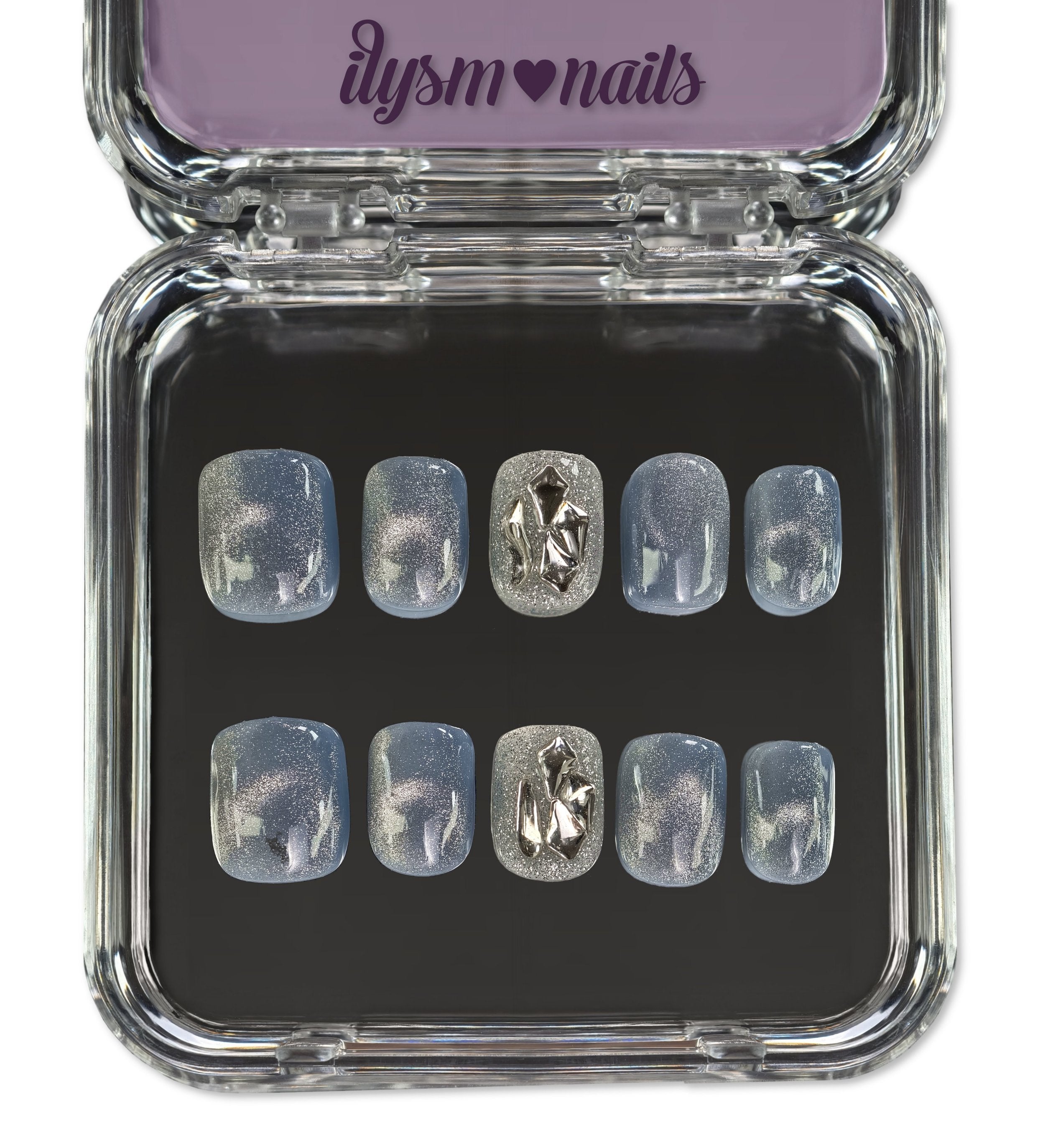 Blue Rhinestone Cat Eye – ILYSMNAILS