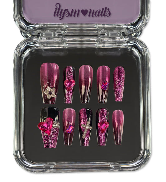 Crinkle Stone Hearts